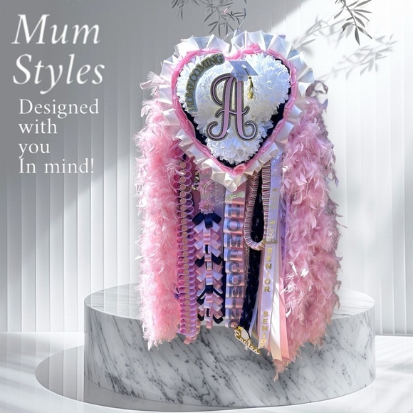 WHATAMUM Homecoming Mum Sash Pin or graduation lei custom made all colors themes - Picture 5 of 17